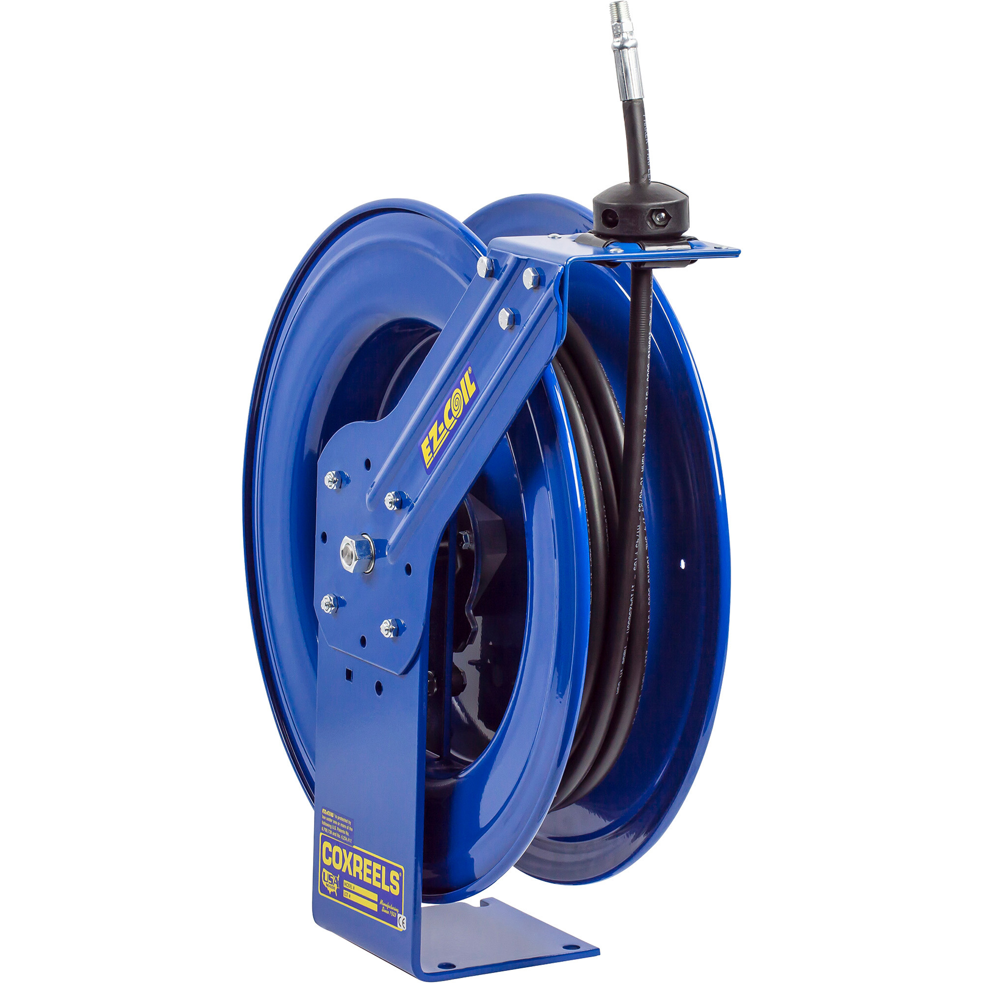 Coxreels High-Pressure Retractable Hose Reel, 1/4in. x 50ft. Hose, 5000 PSI, Model# EZ-HP-150